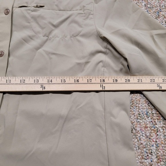 REI Shirt Womens Large Beige Button Up Long Sleeve Outdoors Hiking Vented Camp - Picture 11 of 15
